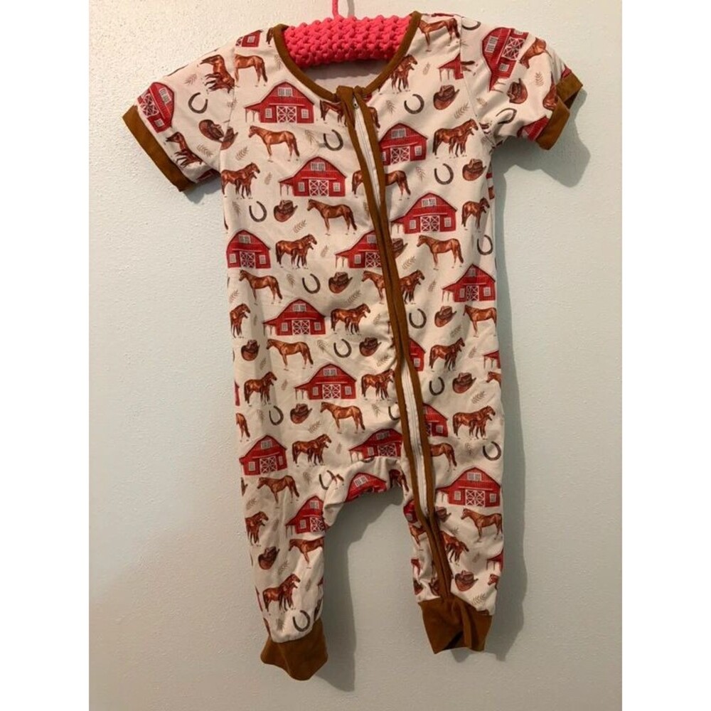 Horse farm 2T romper zipper sleeper
